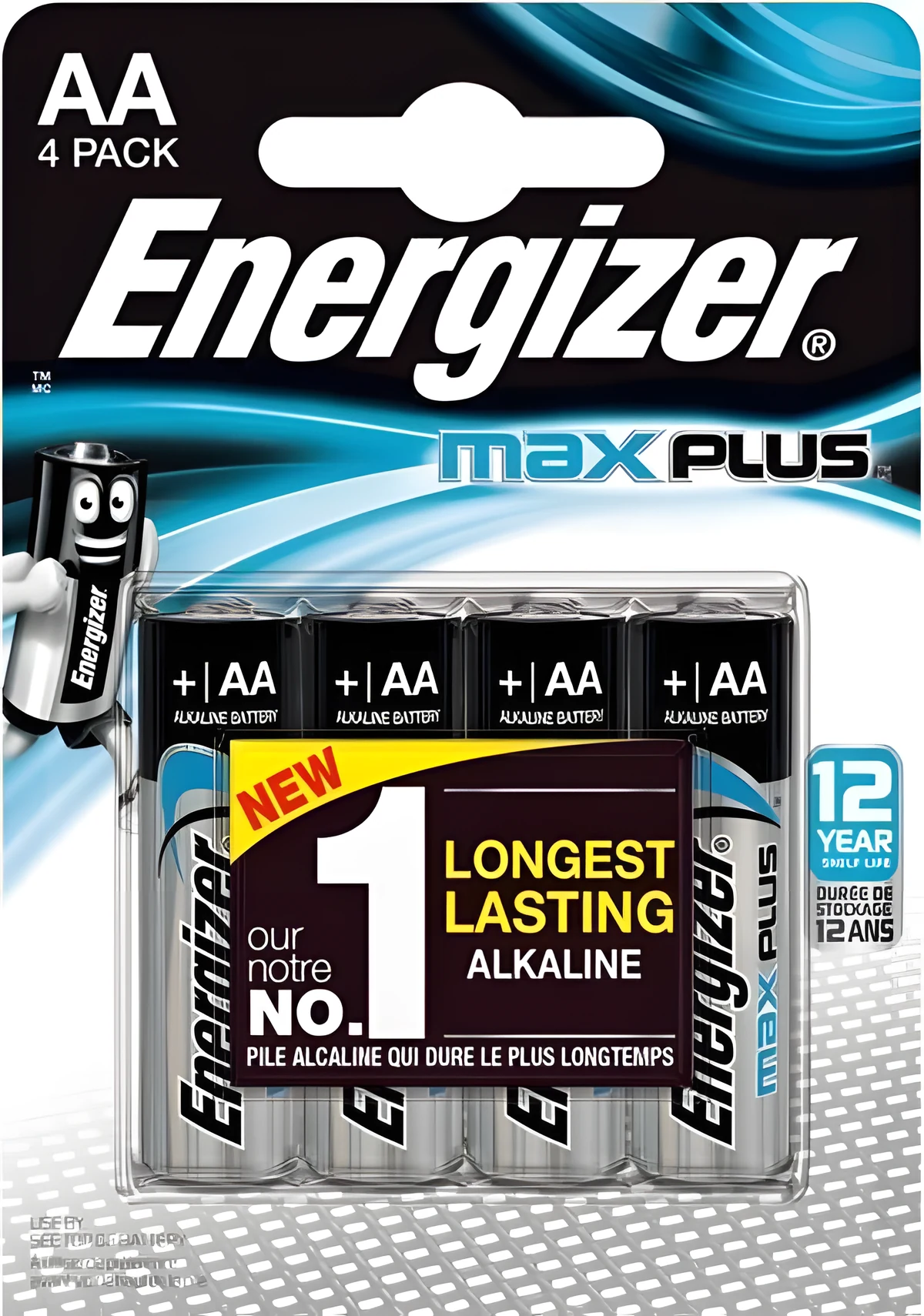 Bateria alkaliczna Energizer MAX PLUS AA LR6, 4 sztuki ECO