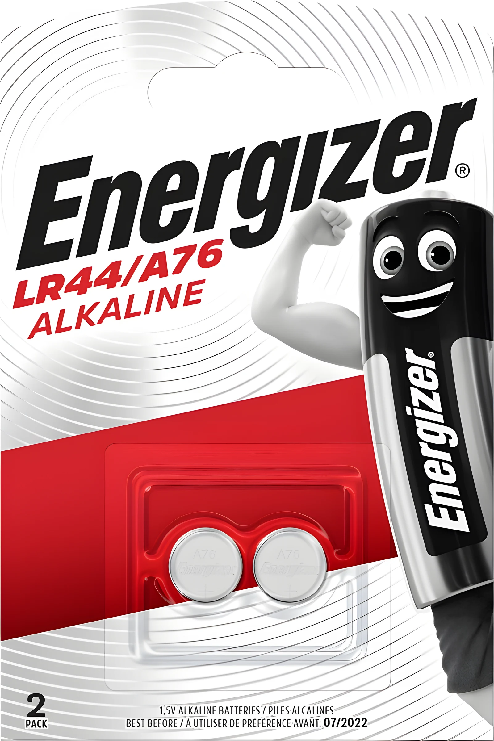 Energizer Baterie Alkaline LR44 A76 2 Sztuki 1,5V