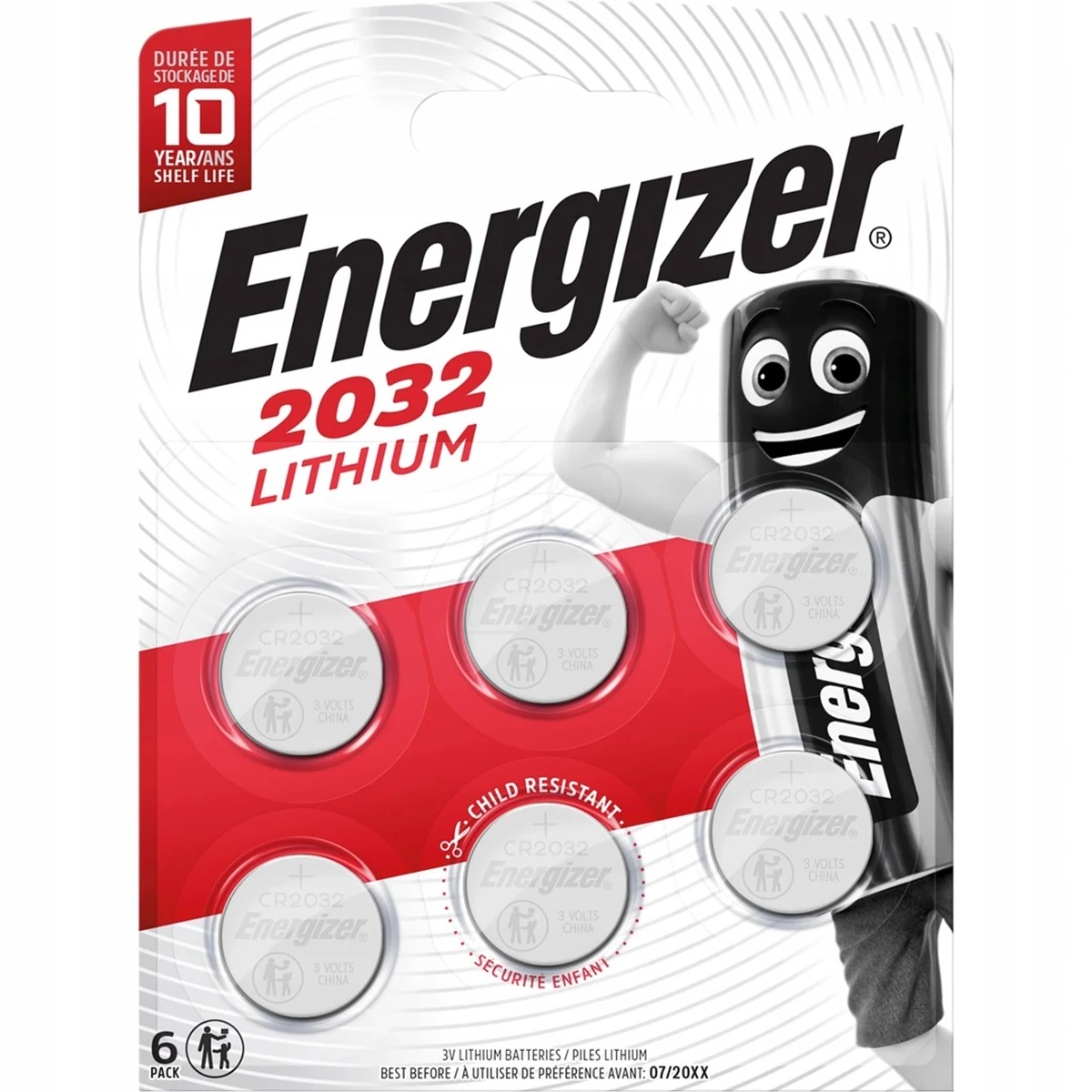 Energizer Baterie CR2032 6 Sztuk