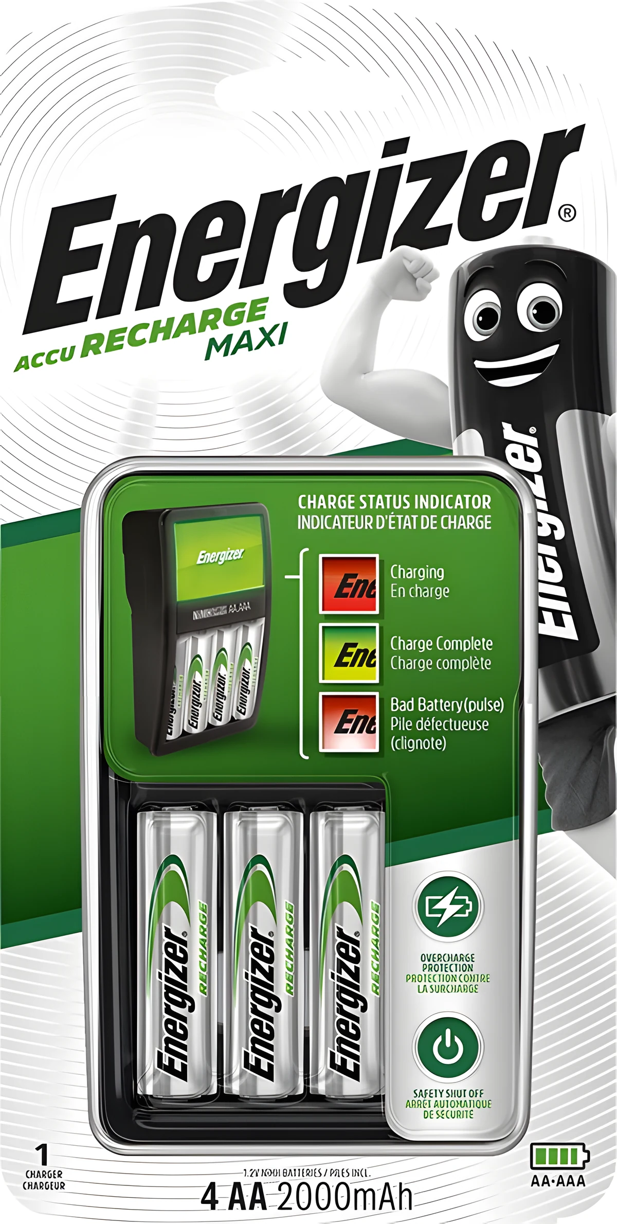 Energizer MAXI+4AA HR6 2000mAh Ładowarka