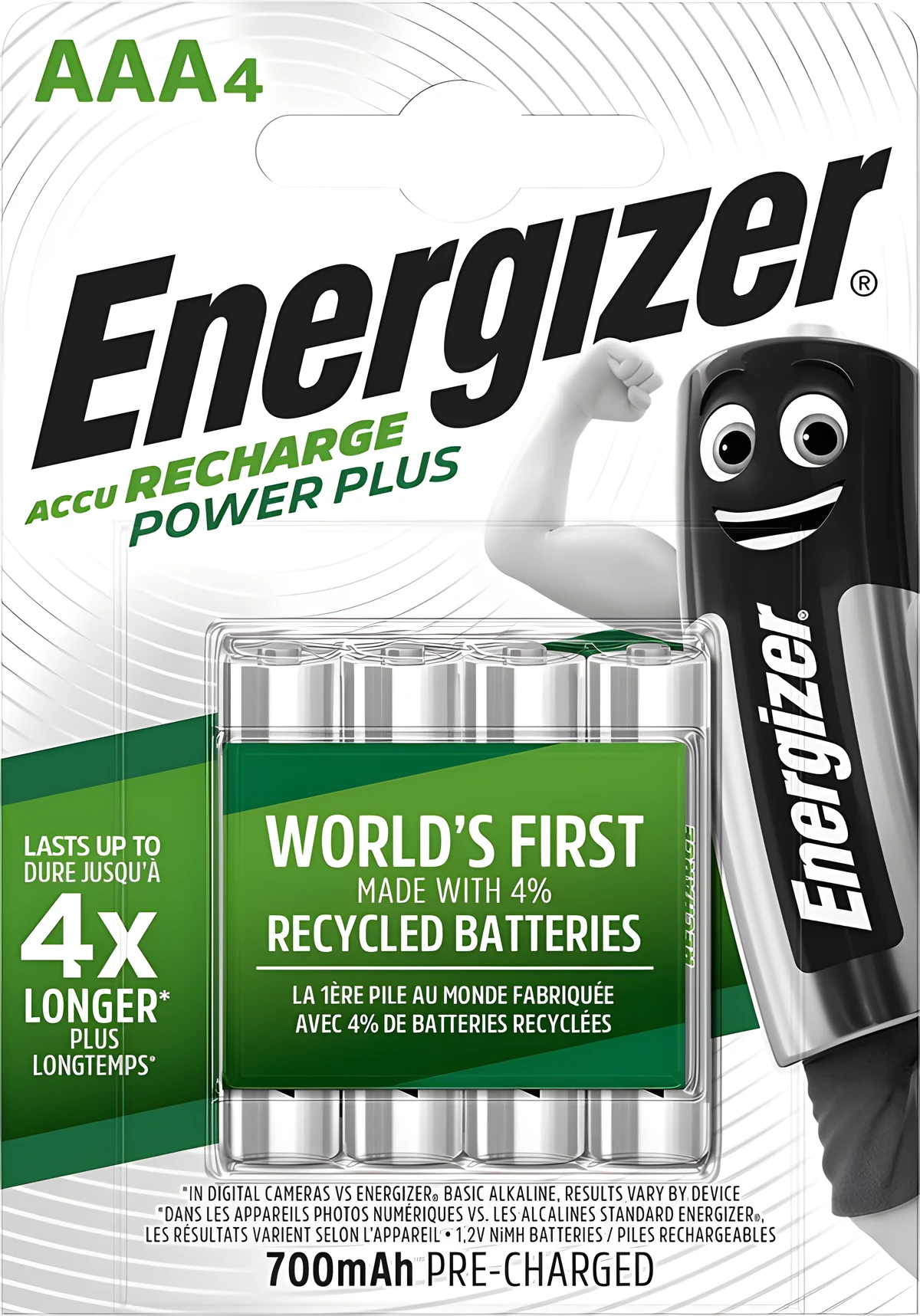 Energizer Power Plus AAA HR3/4 700mAh, Akumulatory