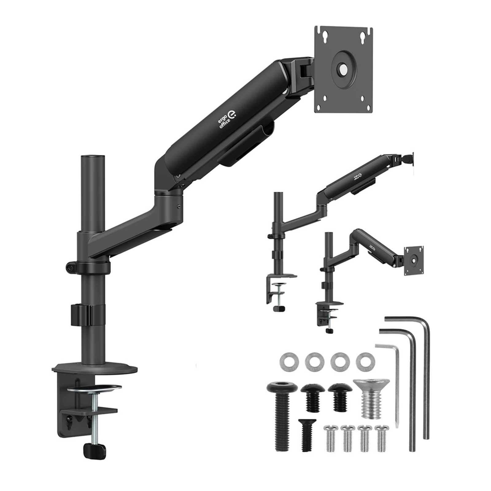 ERGO OFFICE UCHWYT / WIESZAK NA MONITOR, 17"-32", 1-10KG, CZARNY MAT, MAX. VESA 100X100 ER-691 B — zdjęcie 1 z 8