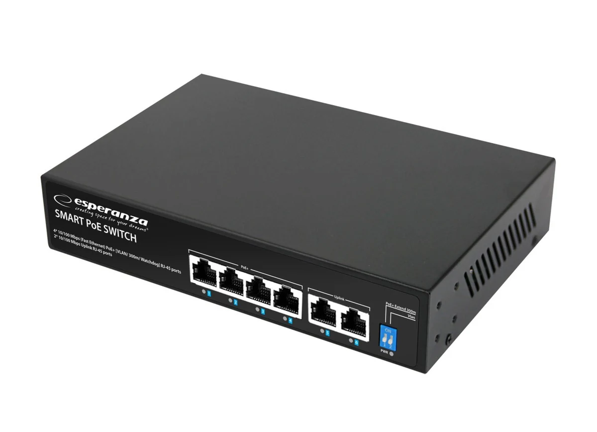 ESPERANZA ENS105 Switch 6-Portowy 60W POE