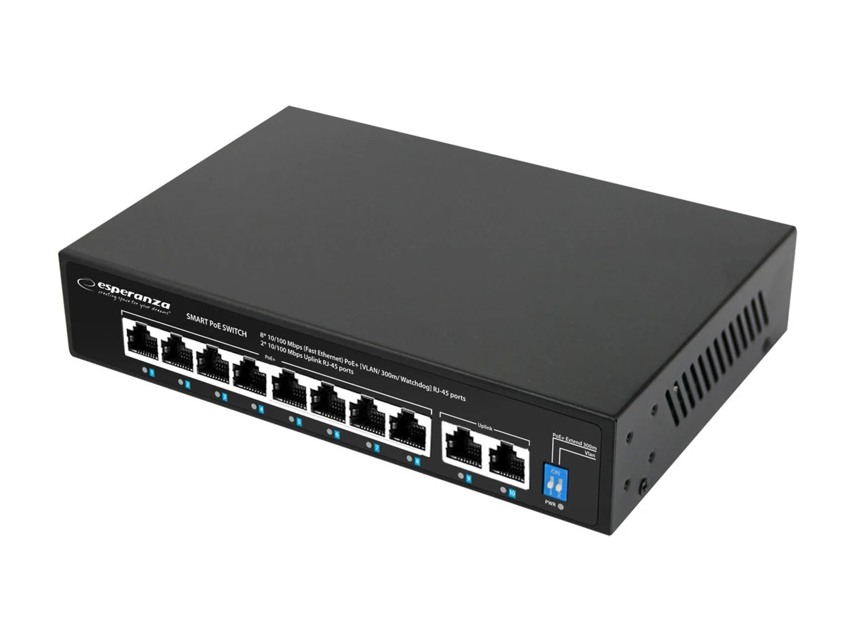 ESPERANZA ENS106 Switch 10-Portowy 10/100M 96W