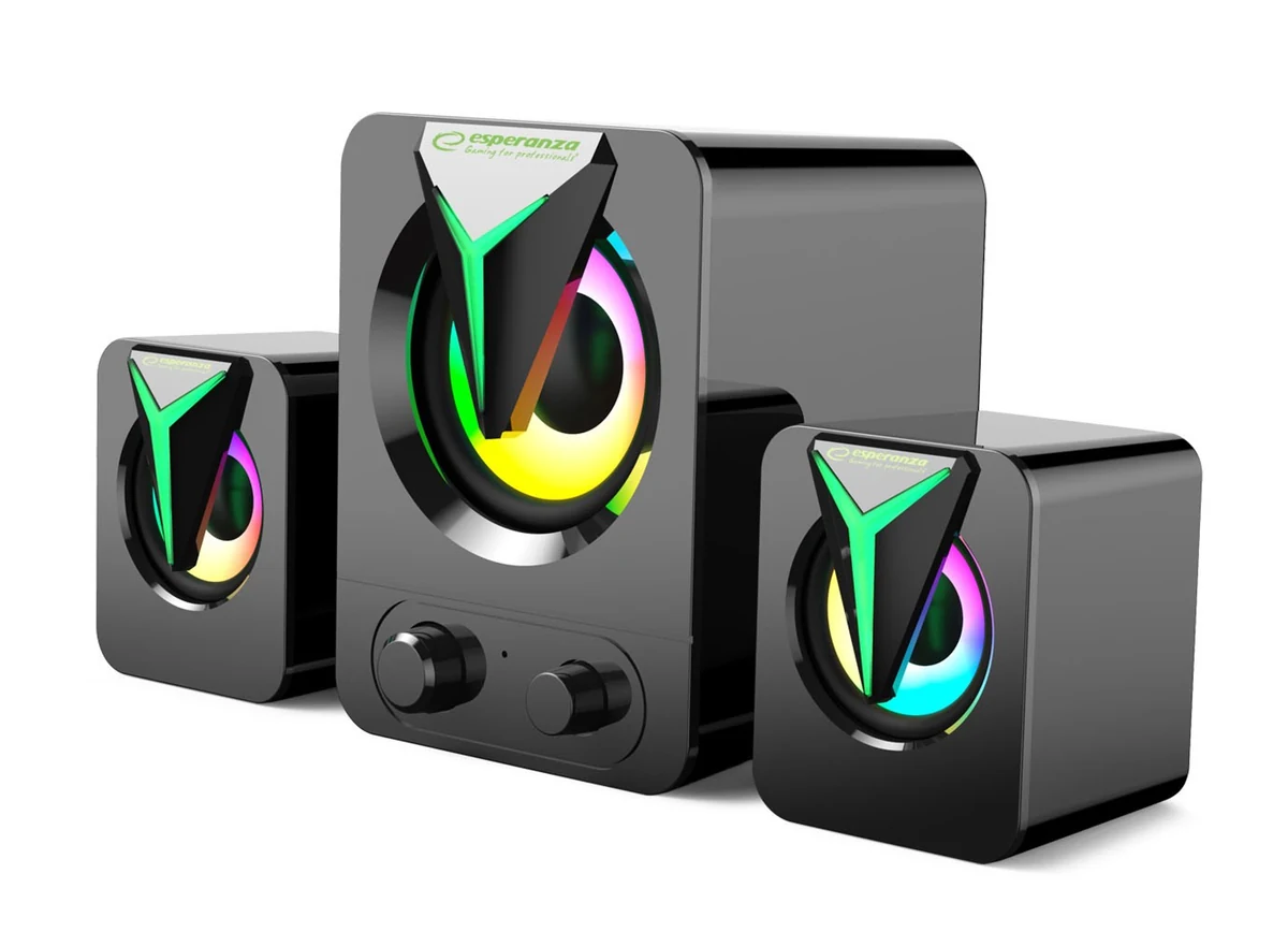 ESPERANZA GŁOŚNIKI 2.1 USB LED RAINBOW EGS107