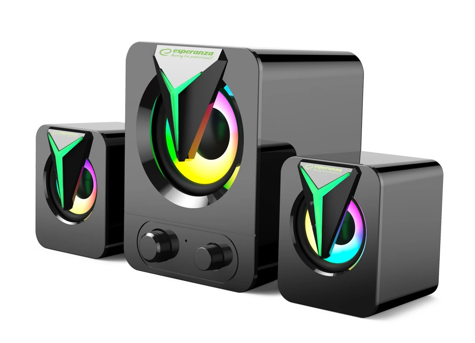 ESPERANZA GŁOŚNIKI 2.1 USB LED RAINBOW EGS107 — zdjęcie 1 z 5