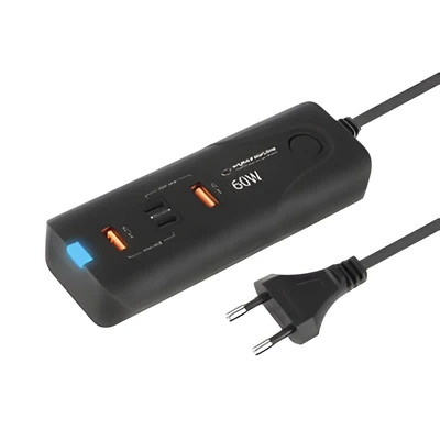 Ładowarka sieciowa Esperanza 60W z 2 portami USB-C (30W PD) i 2 portami USB-A (18W QC 3.0)