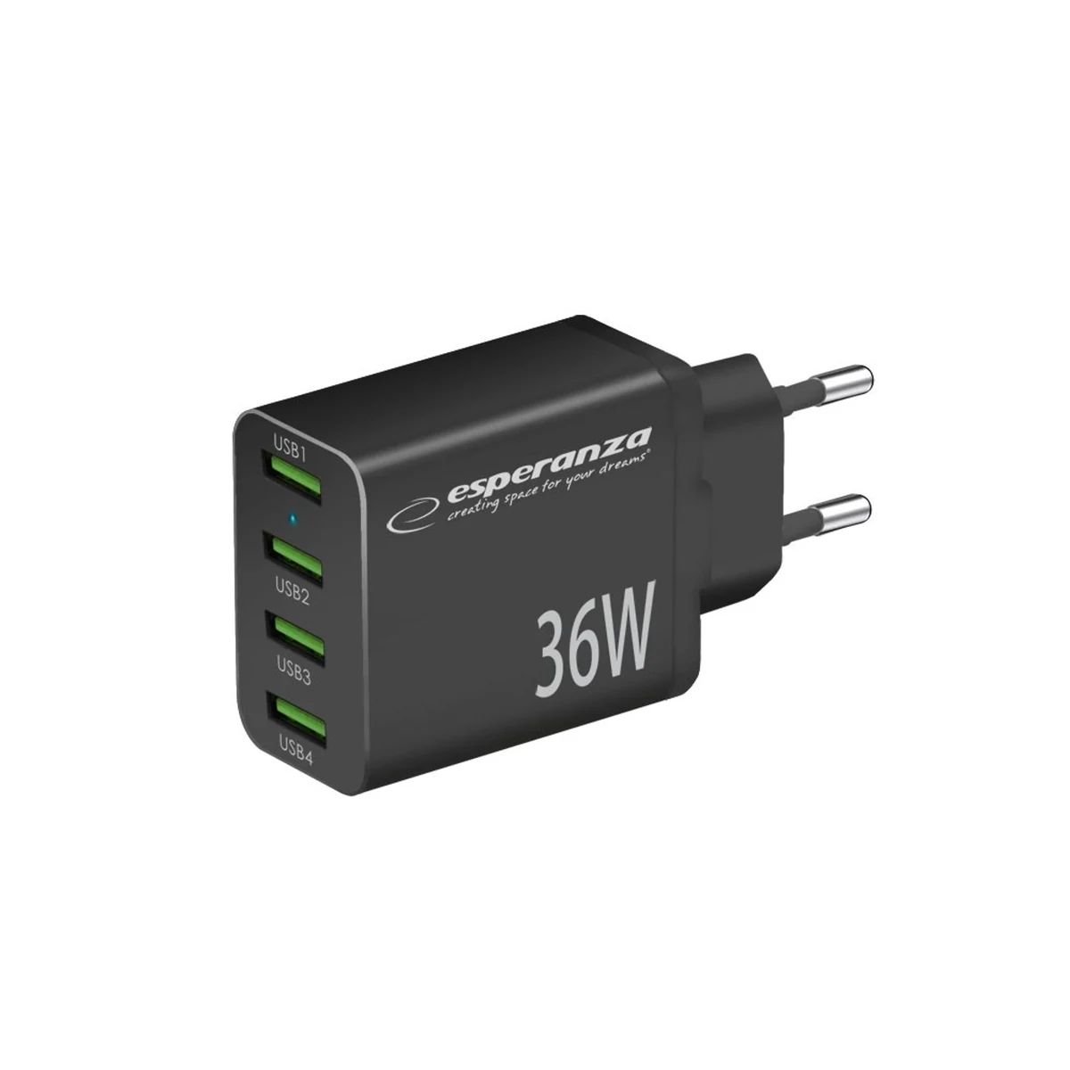 ESPERANZA ŁADOWARKA SIECIOWA 36W 4X USB-A QC 3.0
