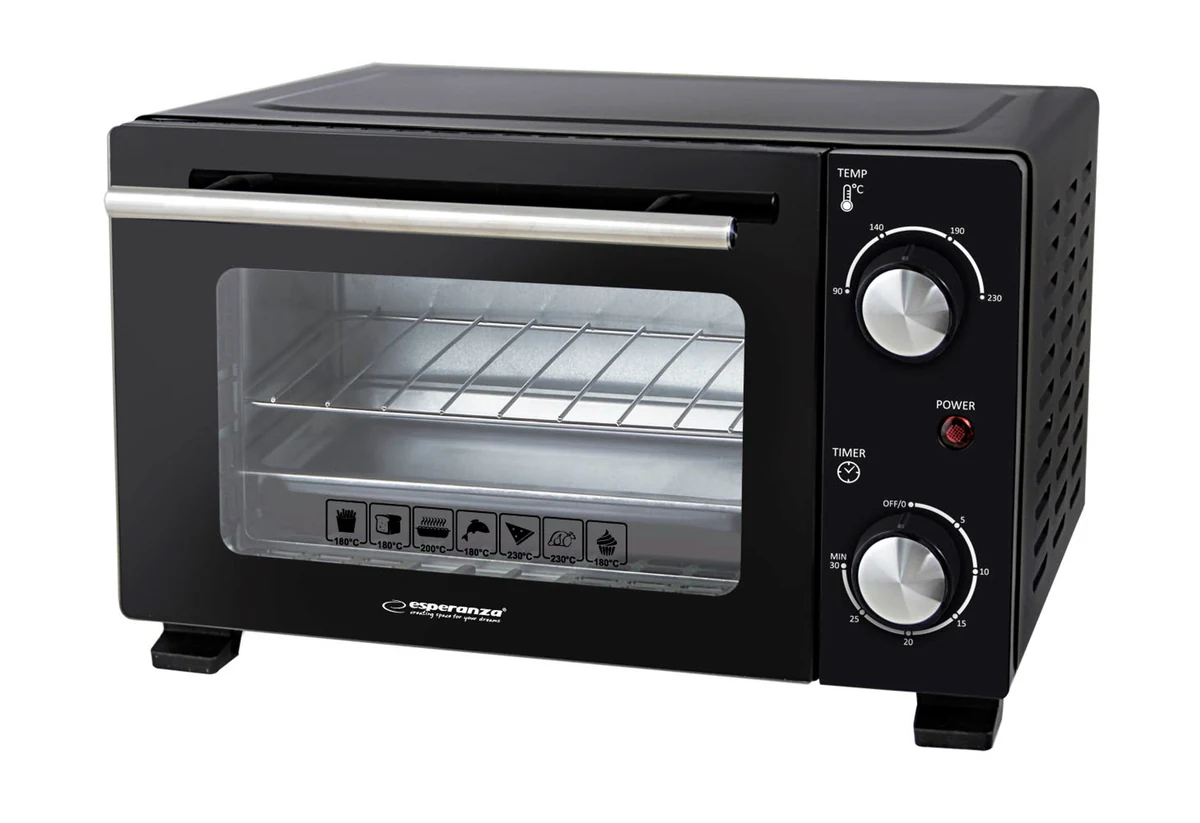 ESPERANZA MINI PIEKARNIK CALZONE 10L 800W Czarny
