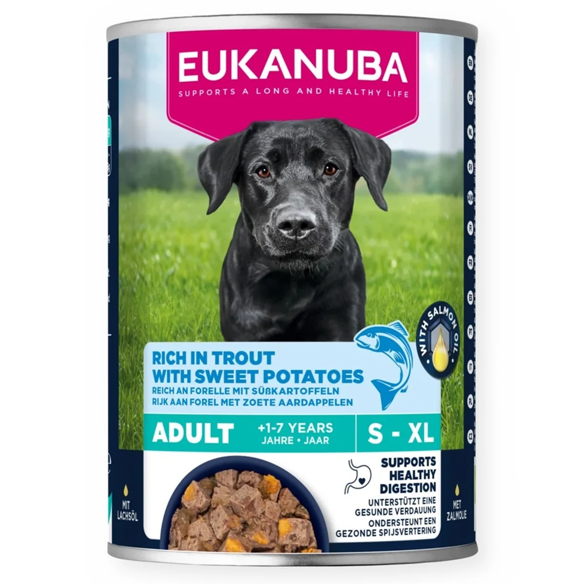 EUK DOG CAN LC AD AB TRUT&SWPT 400G - Ryby