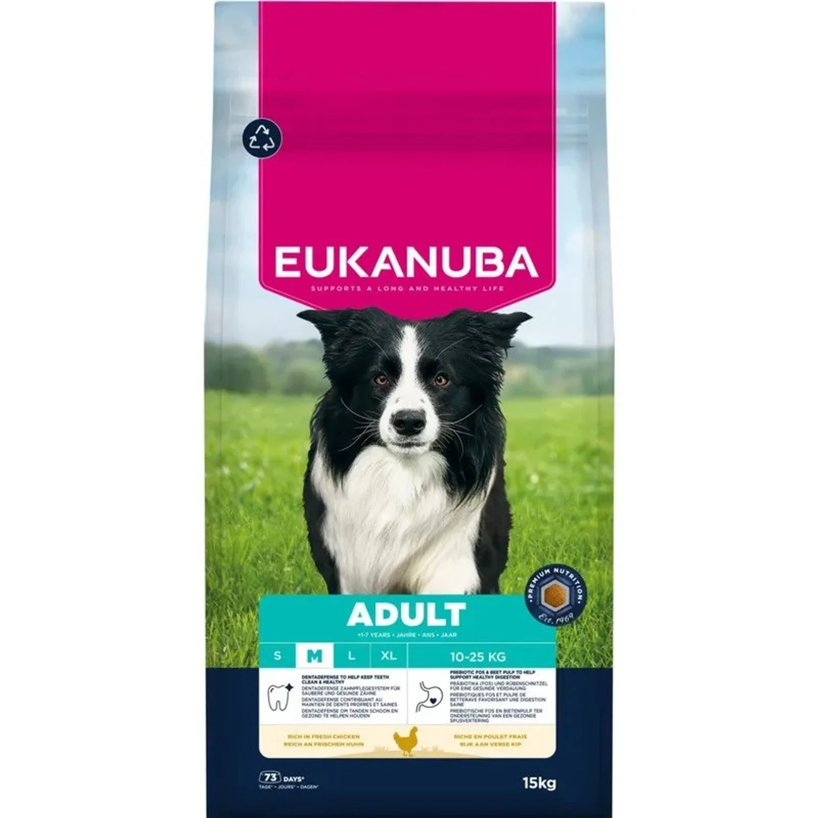 Eukanuba karma sucha dla psa średnie rasy kurczak 15 kg