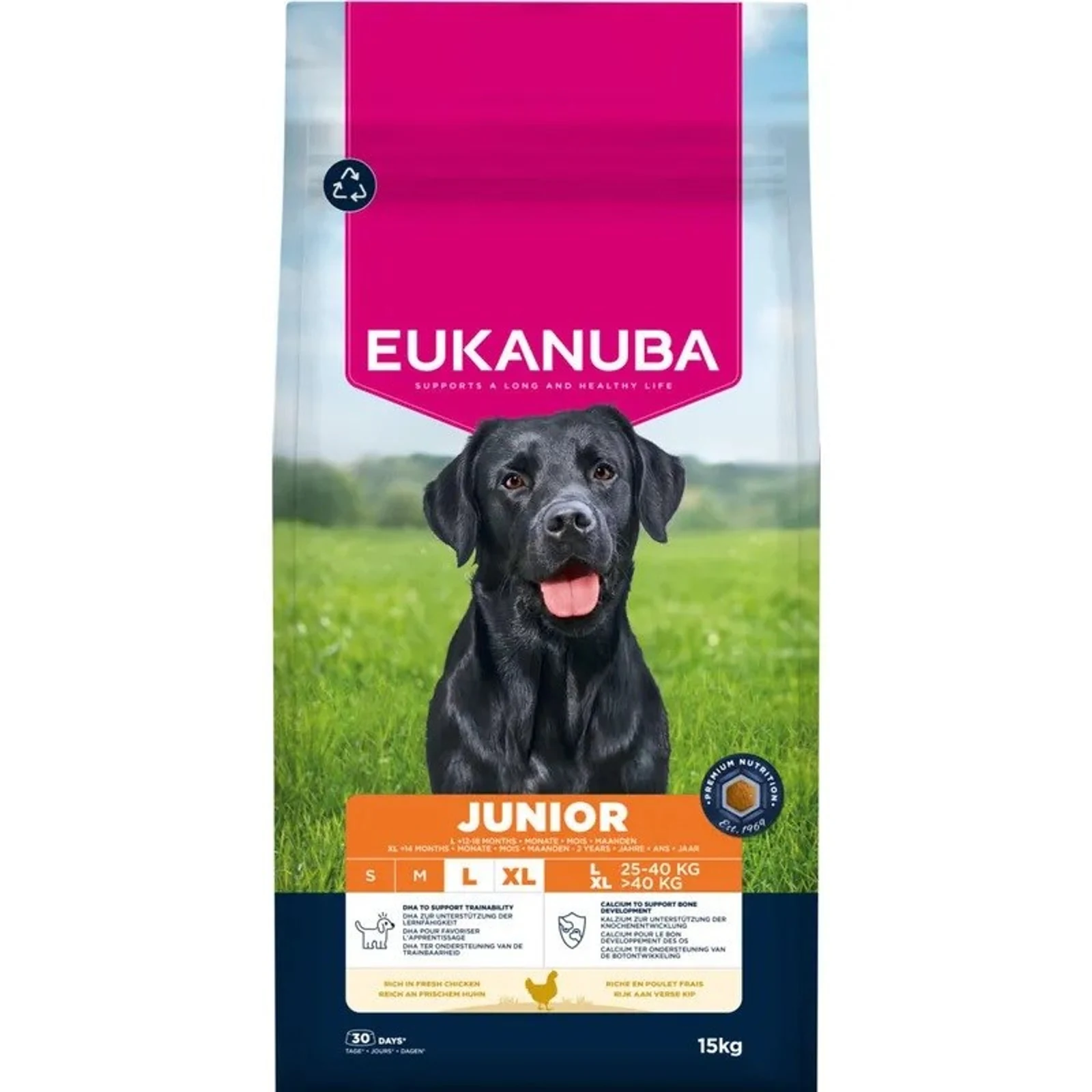 Eukanuba Premium Nutrition Junior Large & Giant Breed, kurczak 15kg