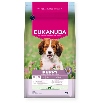 Eukanuba Puppy & Junior Small/Medium, Karma sucha z jagnięciną i ryżem, 3 kg