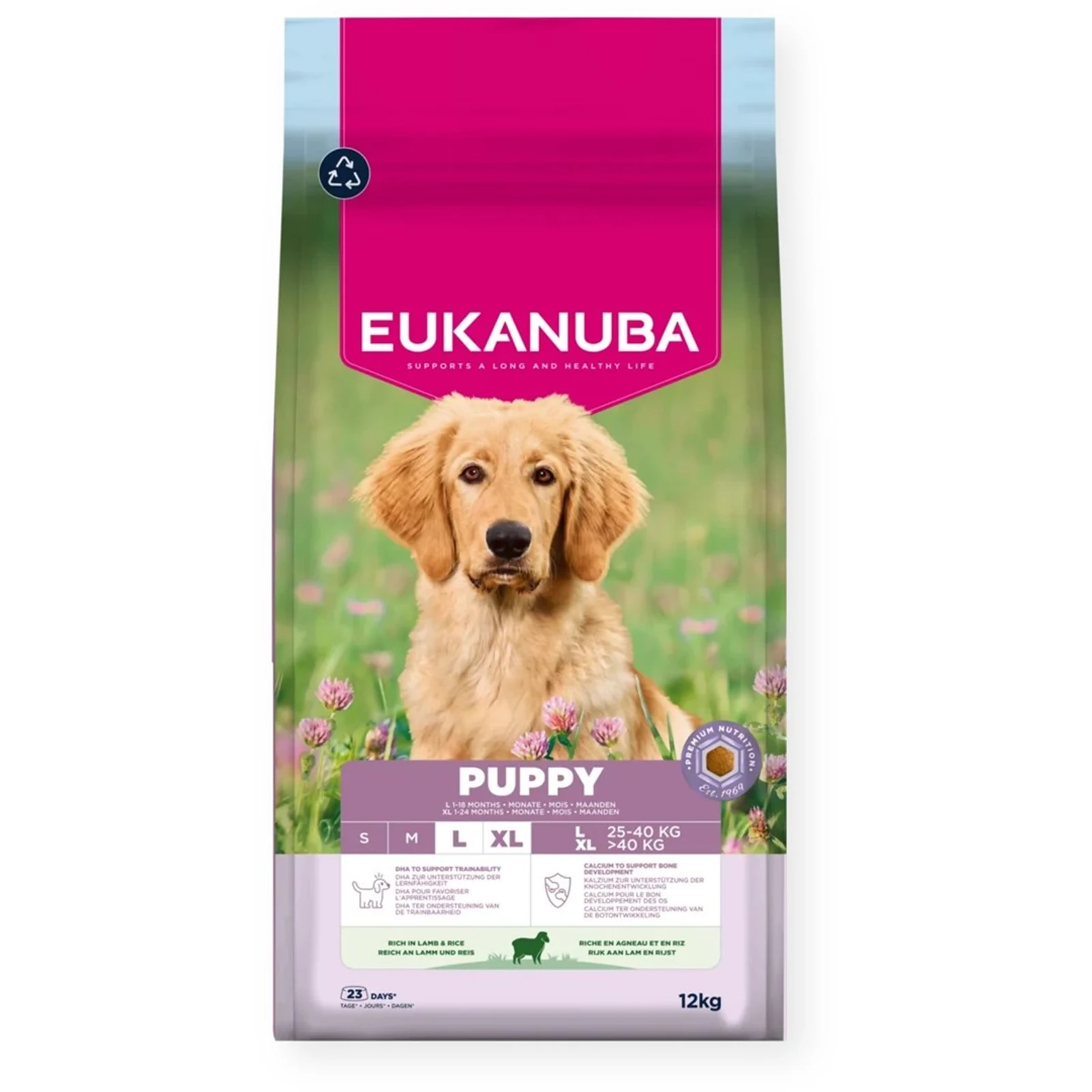 EUKANUBA Puppy Large 12kg - Bezlactowa — zdjęcie 1 z 3