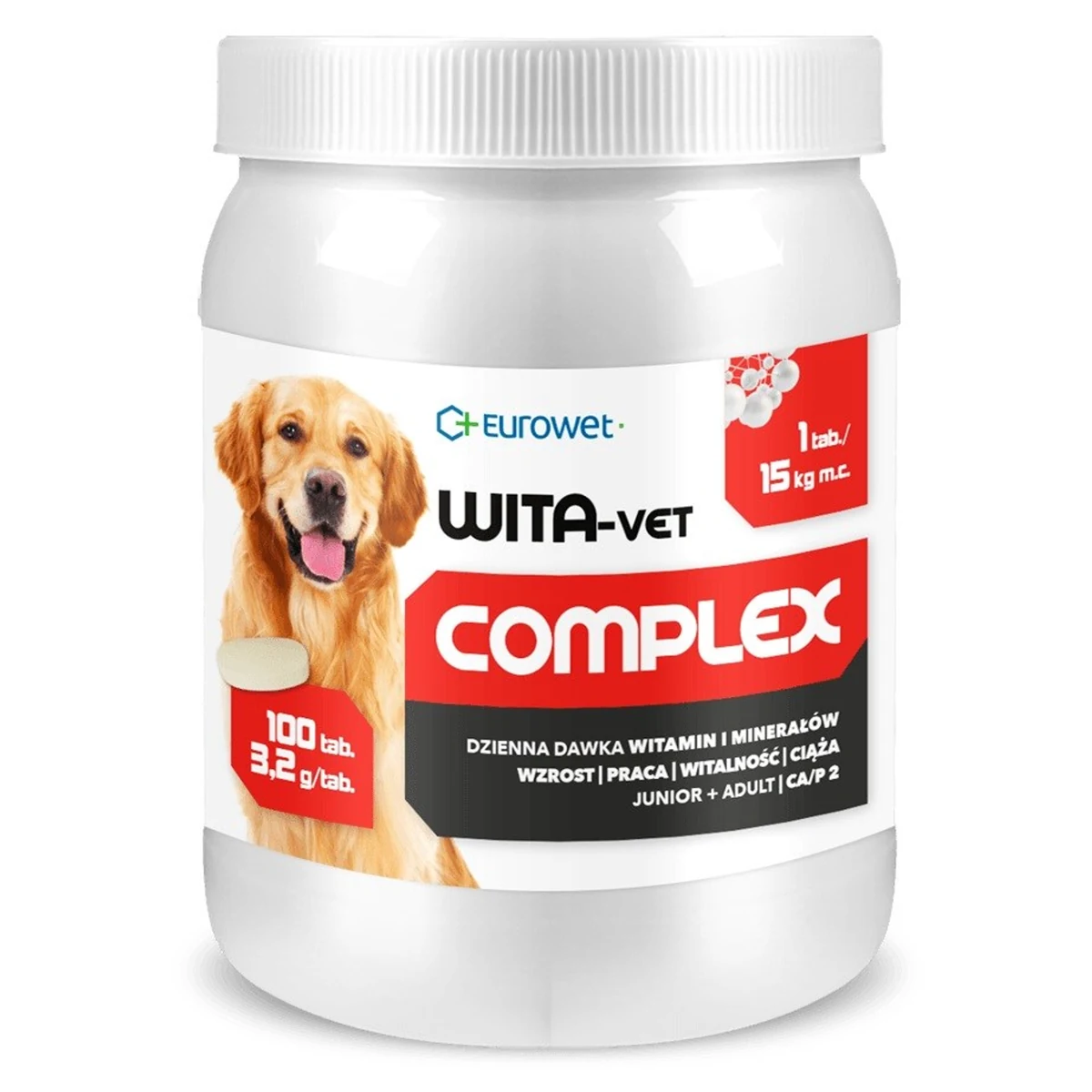 Eurowet Wita-Vet Complex 3,2g 100szt Wsparcie wzrostu i ciąży