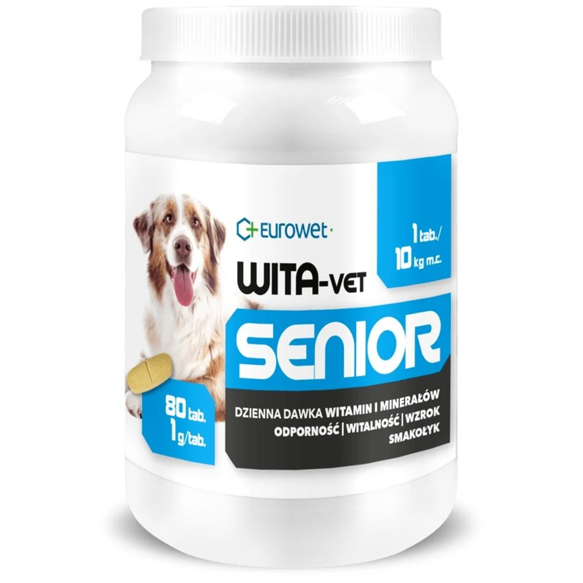 Eurowet Wita-Vet Senior 80szt - Witalność i Sierść