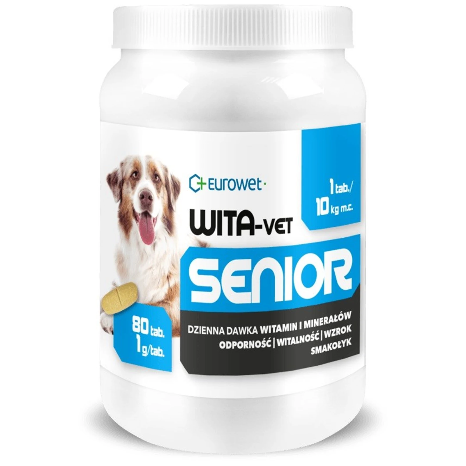 Eurowet Wita-Vet Senior 80szt - Witalność i Sierść