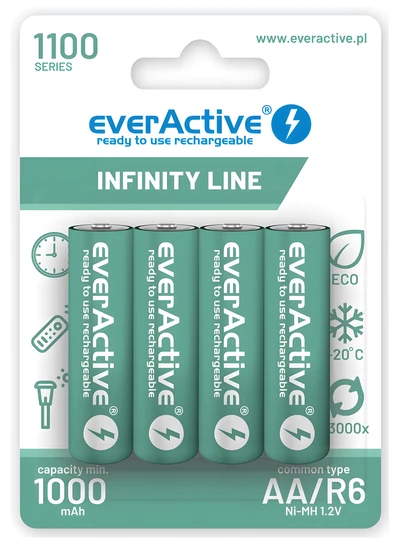 EVERACTIVE Akumulatorki AA 1100 mAh - 4 sztuki