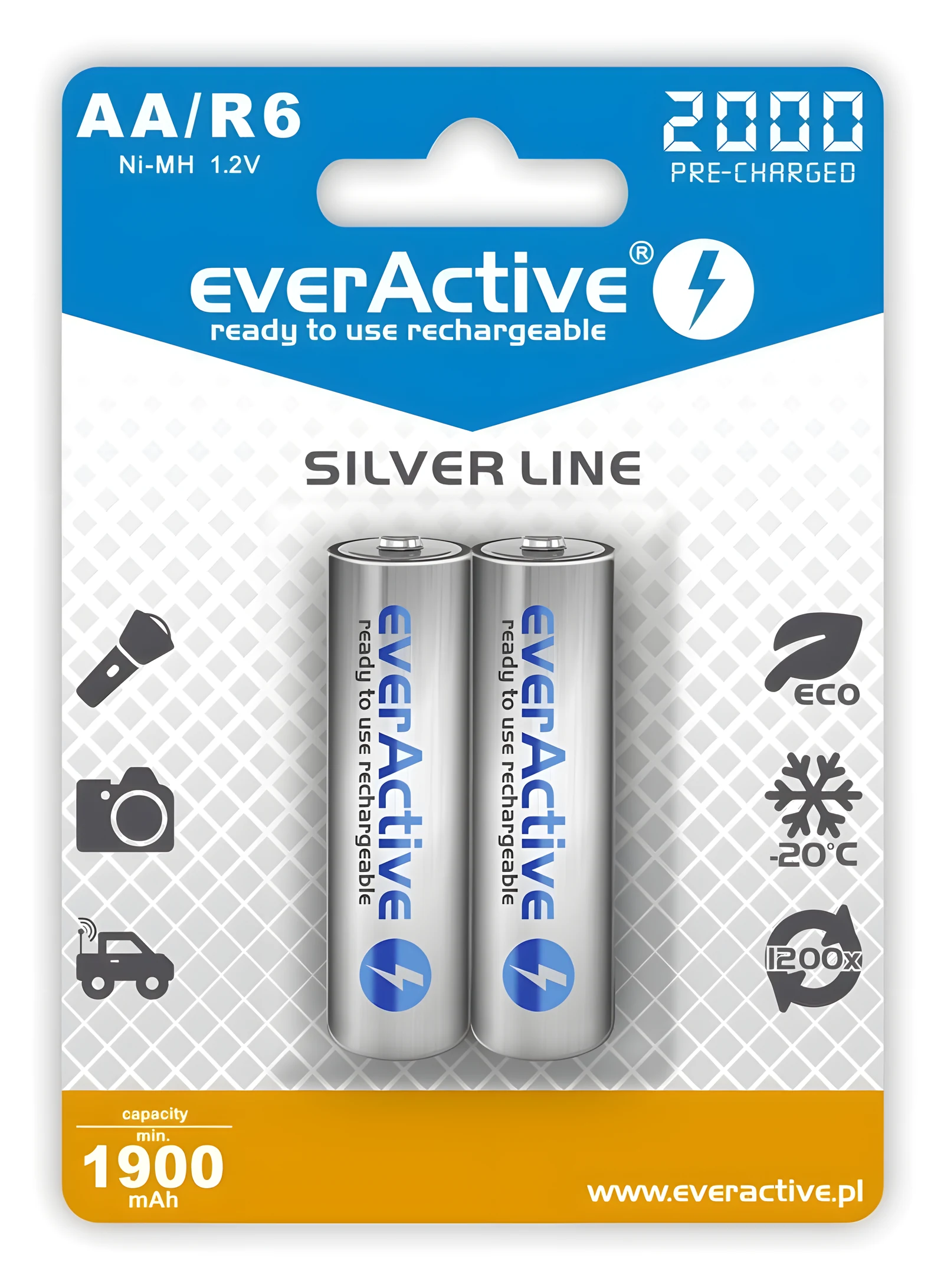 EVERACTIVE AKUMULATORKI AA 2000 MAH - 2 SZT — zdjęcie 1 z 2