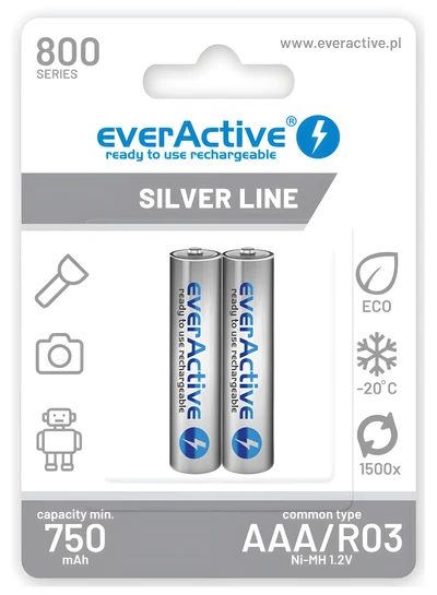 EVERACTIVE AKUMULATORKI AAA 800 MAH - 2 SZT