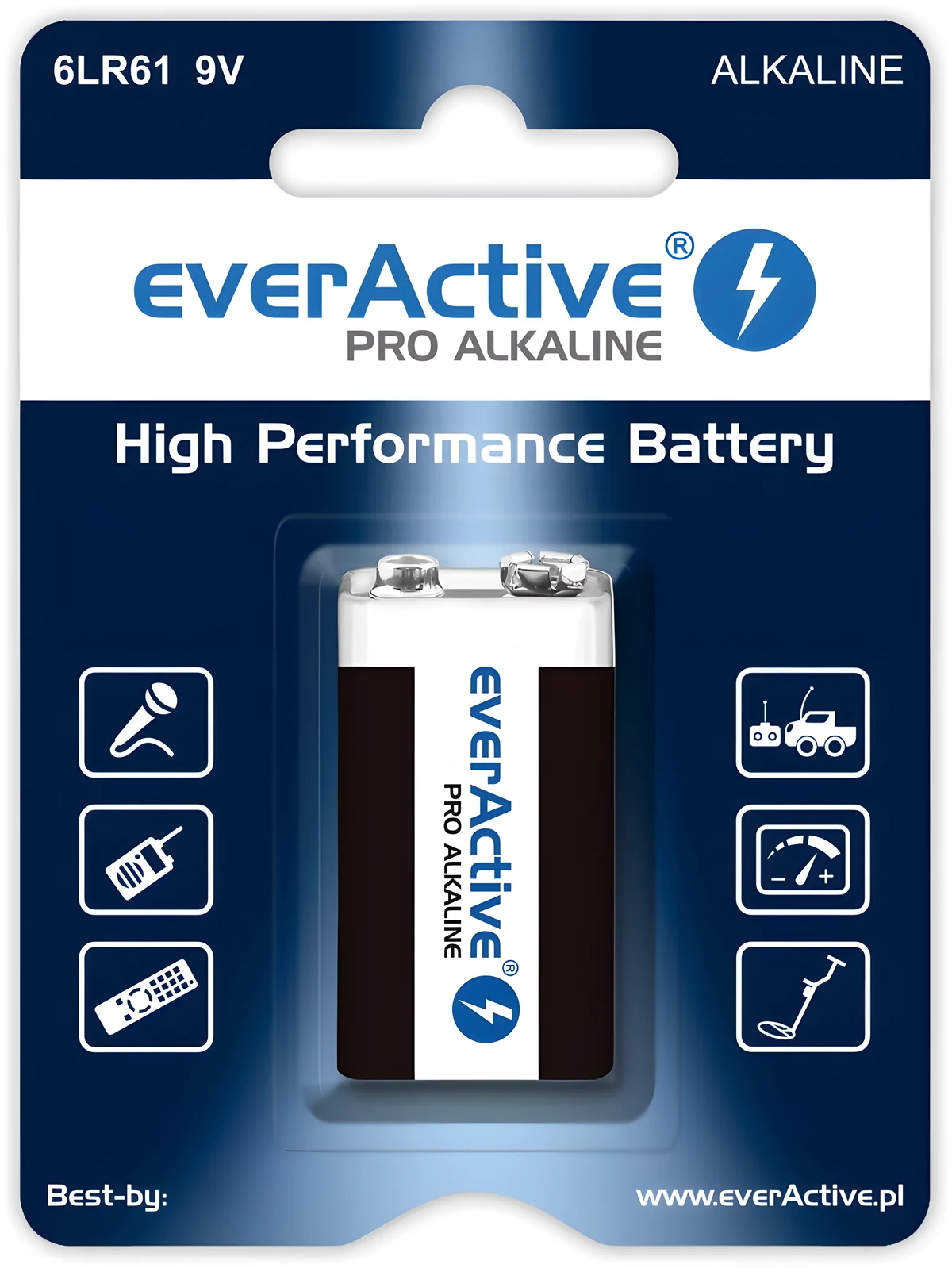 EVERACTIVE Bateria 9V 6LR61 - Blister 1 Szt.