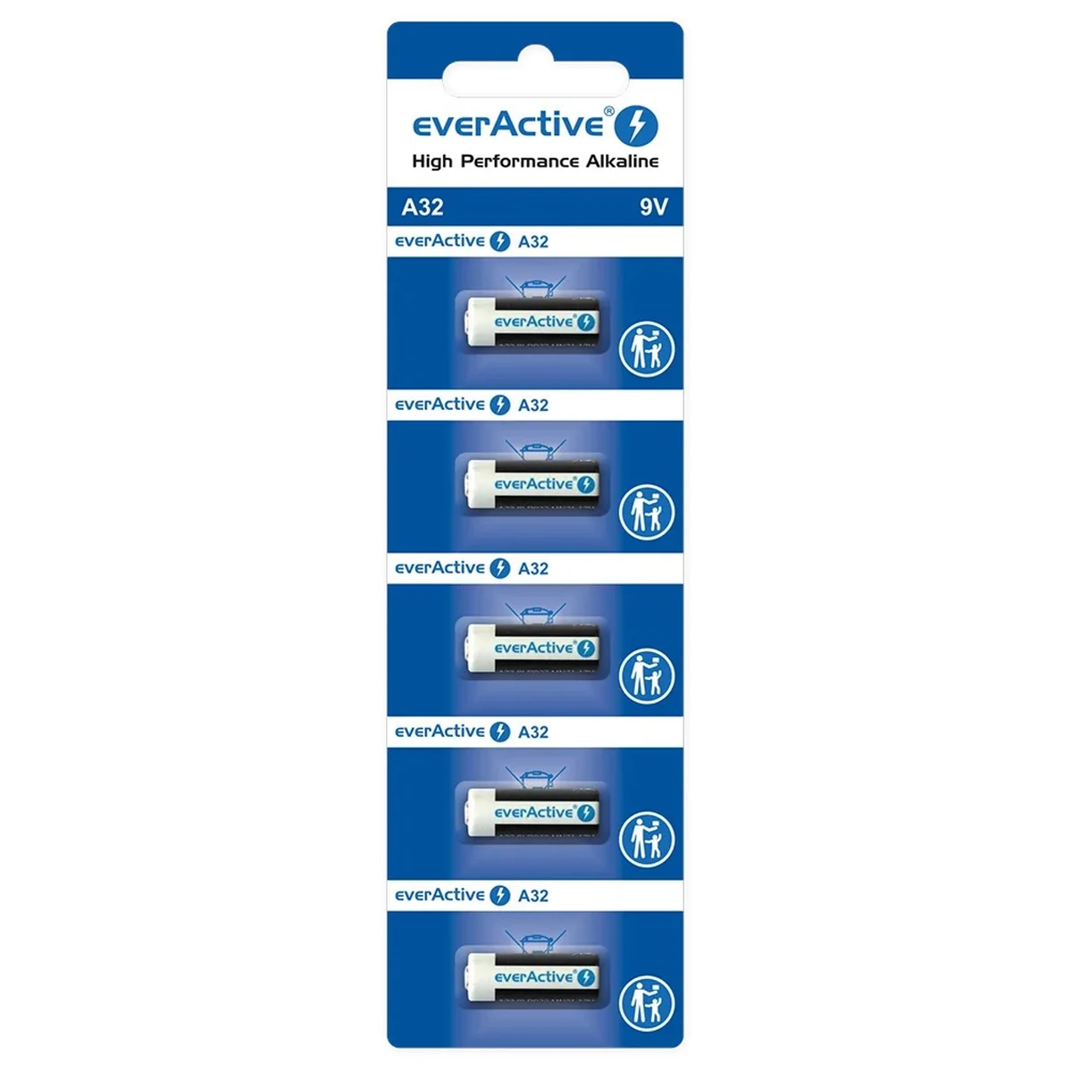 EVERACTIVE Baterie 9V, 5 sztuk, blister