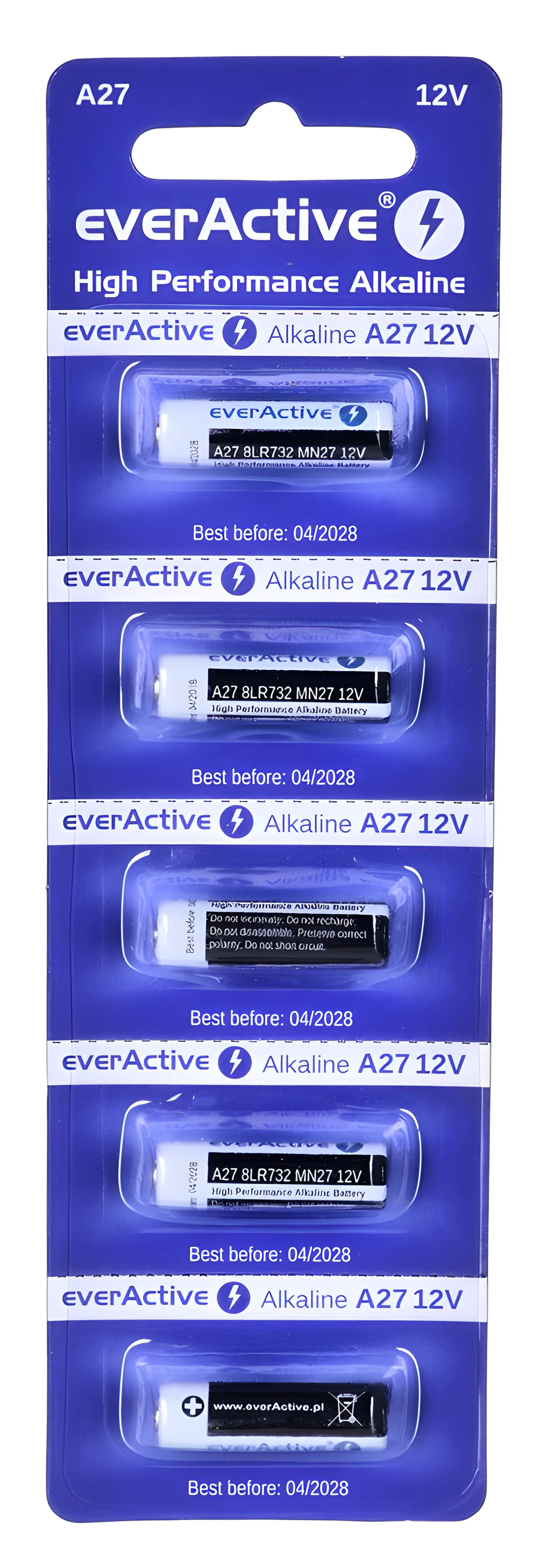EVERACTIVE BATERIE ALKALICZNE 12V, 5 SZT.