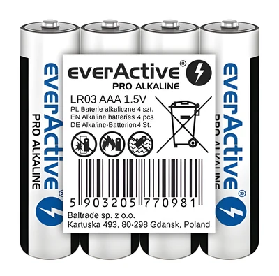 EVERACTIVE BATERIE ALKALICZNE AAA 4SZT, 1250 MAH