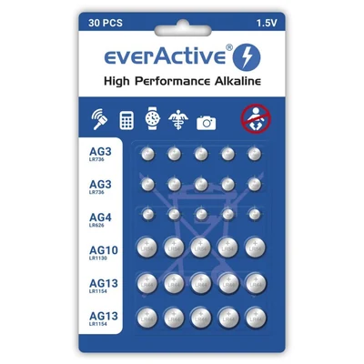 EVERACTIVE Baterie Alkaliczne Mini Zestaw 30szt.