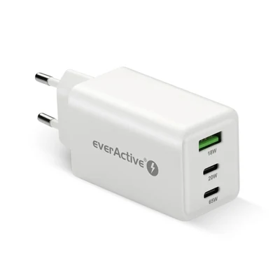 EVERACTIVE GAN 65W, 1xUSB, 2xUSB-C Quick Charge 4+