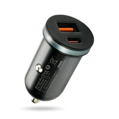 Ładowarka sieciowa EVERACTIVE 35W, 1x USB + 1x USB-C, czarna