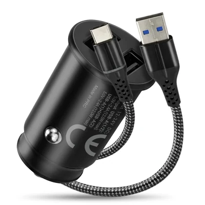 Ładowarka samochodowa EVERACTIVE 2x USB z kablem CC-25C