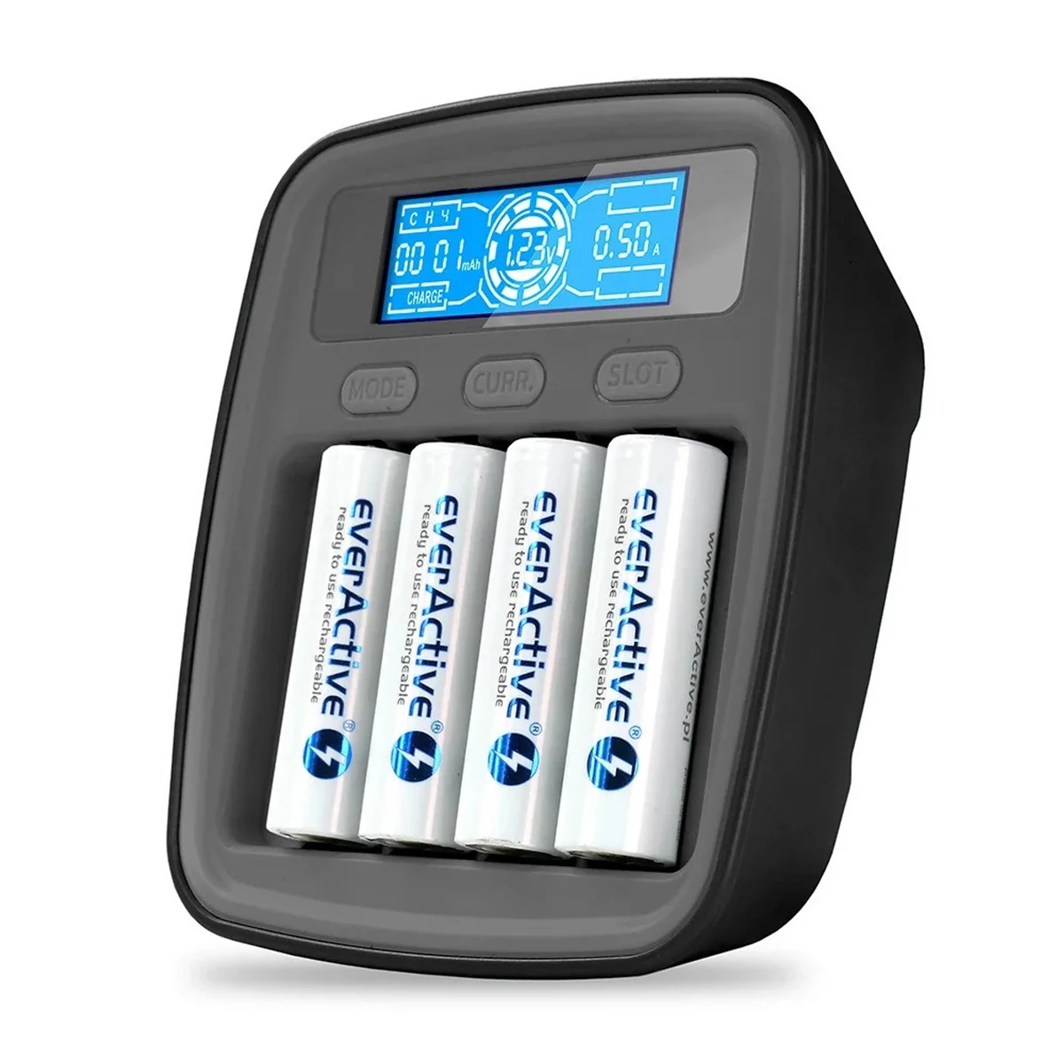 EVERACTIVE NC1000MV2 - Ładowarka USB-C dla 4 baterii