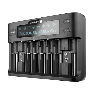 EVERACTIVE UC800 - Ładowarka do 10 baterii LI-ION i NiMH