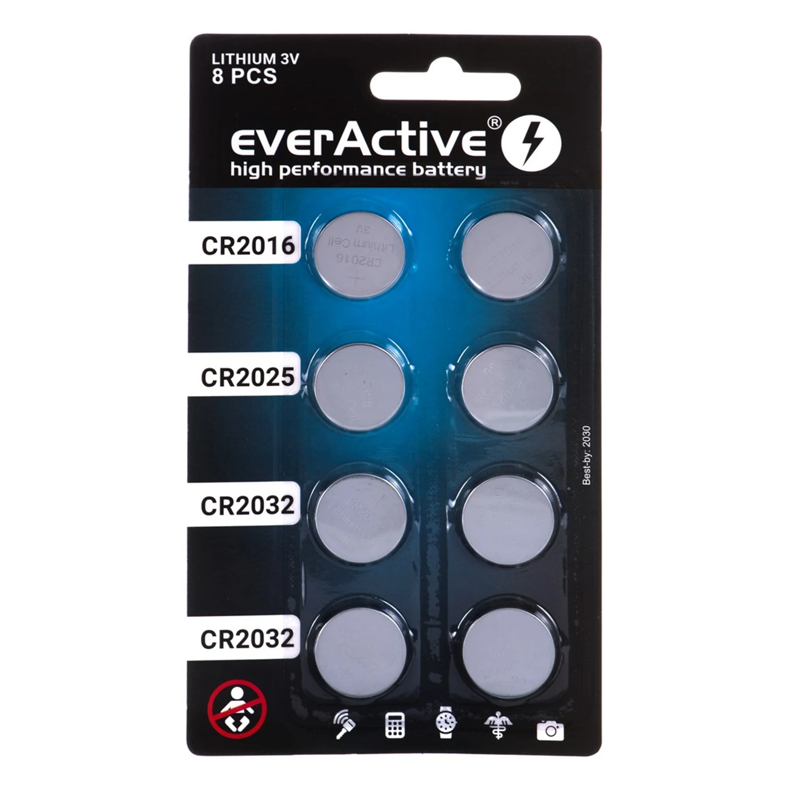 EVERACTIVE ZESTAW BATERII LITOWYCH, 8 Szt.