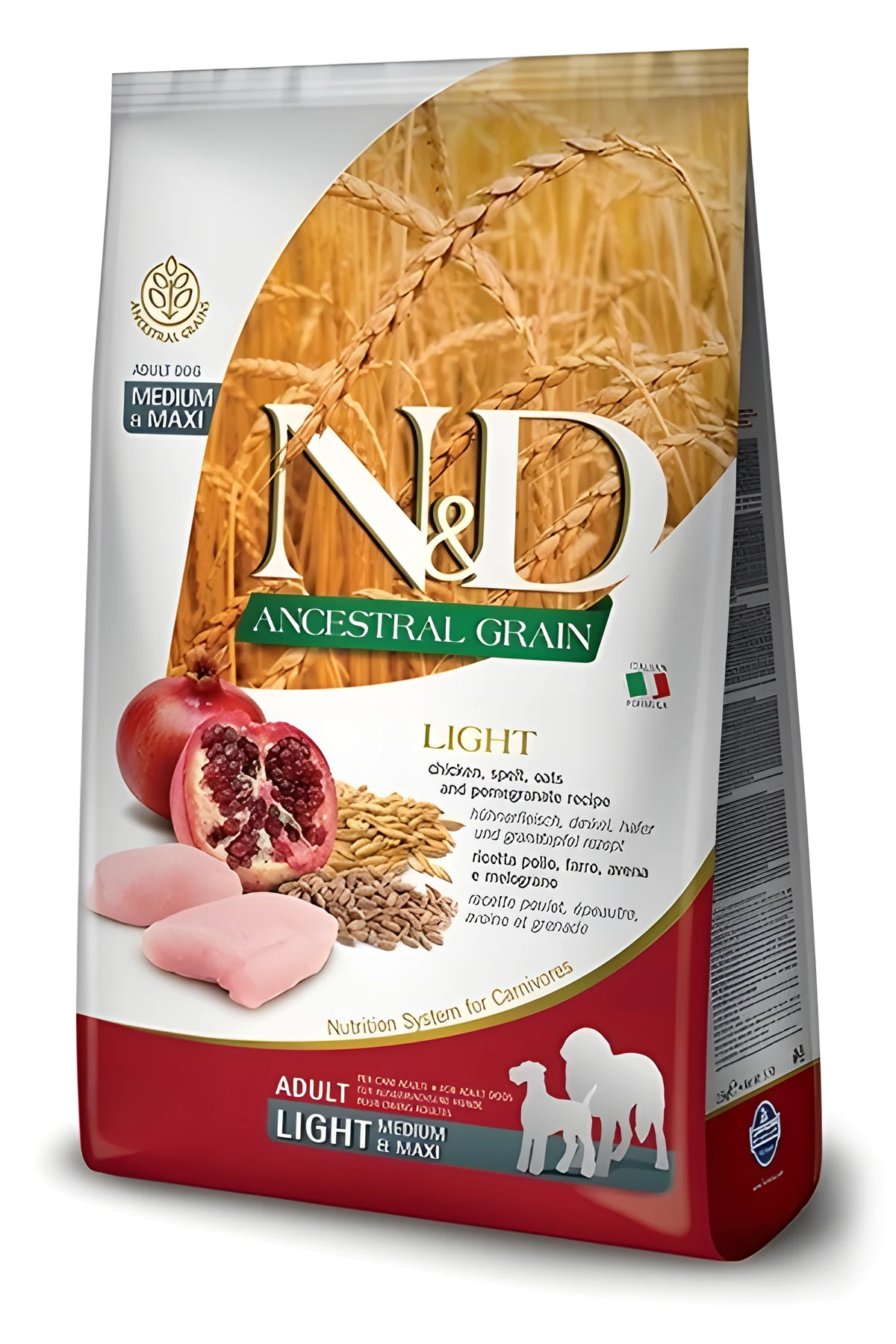 FARMINA N&D Ancestral Grain Chicken & Pomegranate Light 12kg