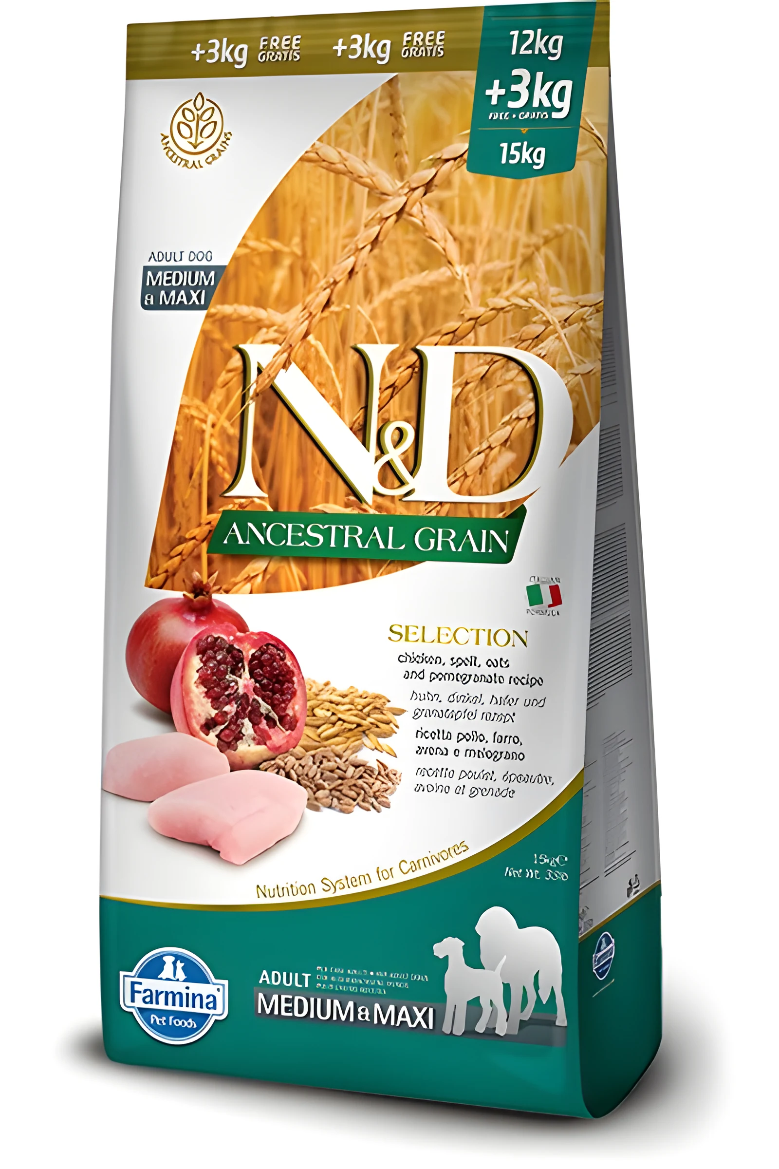 FARMINA N&D Ancestral Grain Selection Adult Medium & Maxi 15kg — zdjęcie 1 z 8