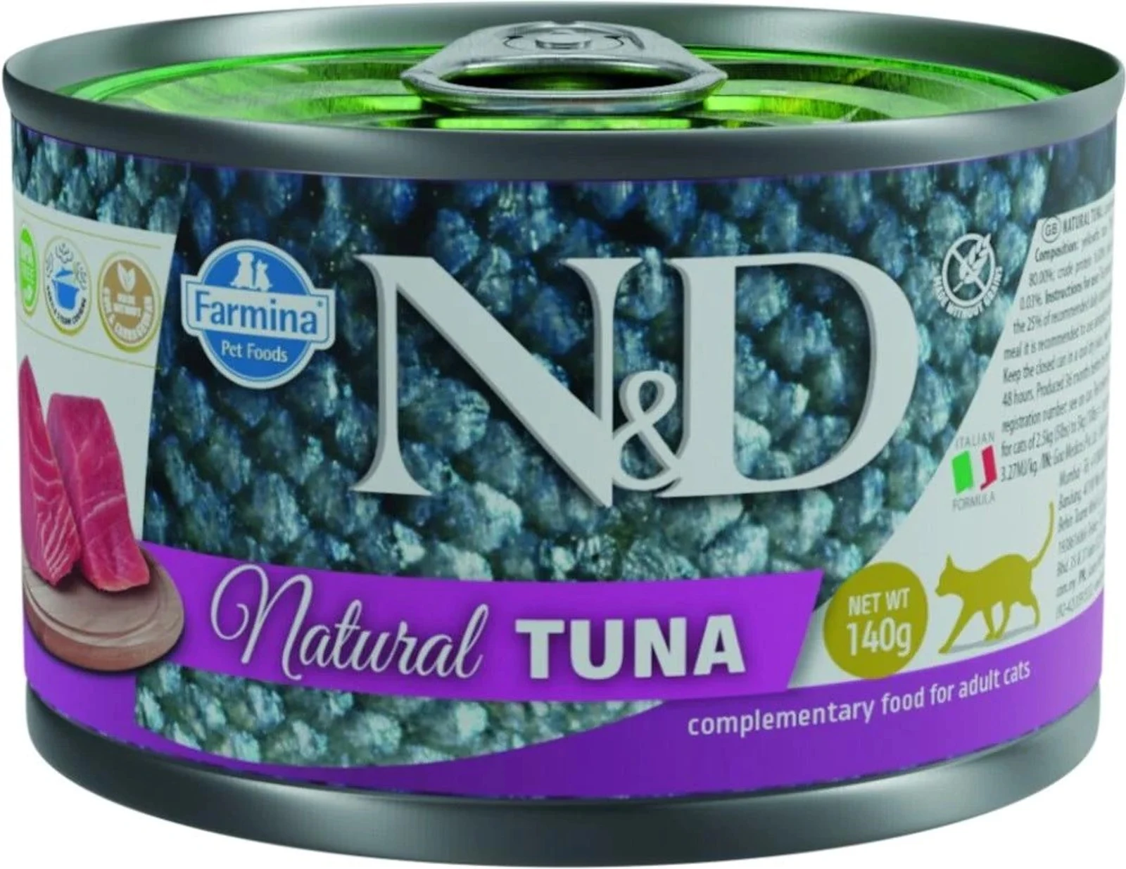 FARMINA N&D Cat Natural Tuńczyk 140g — zdjęcie 1 z 2