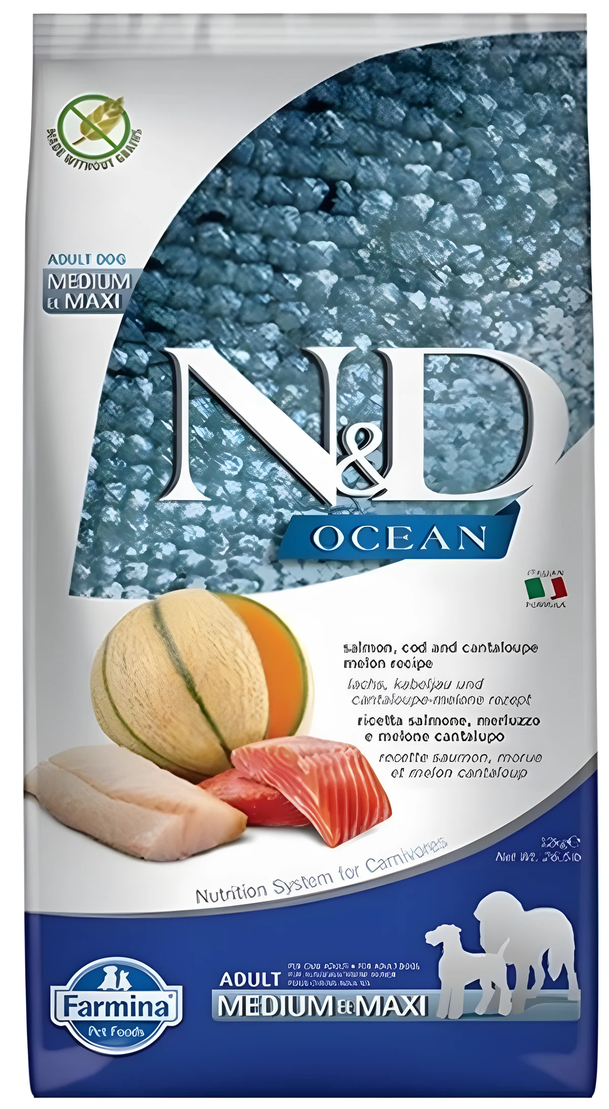 FARMINA N&D Ocean Dog Salmon, Cod, Cantaloupe 12 kg
