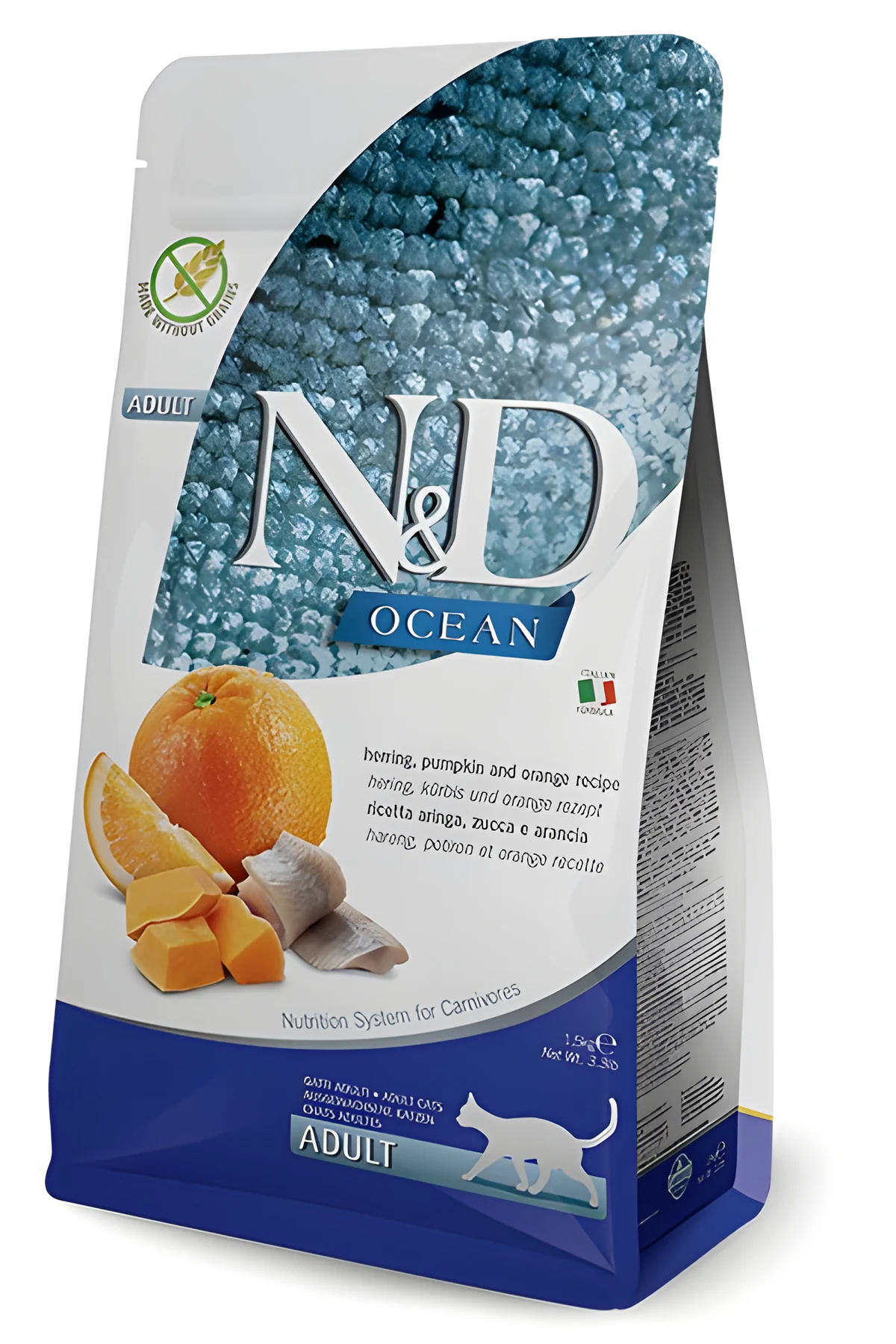 FARMINA N&D Ocean Herring, Pumpkin & Orange Adult 1,5kg