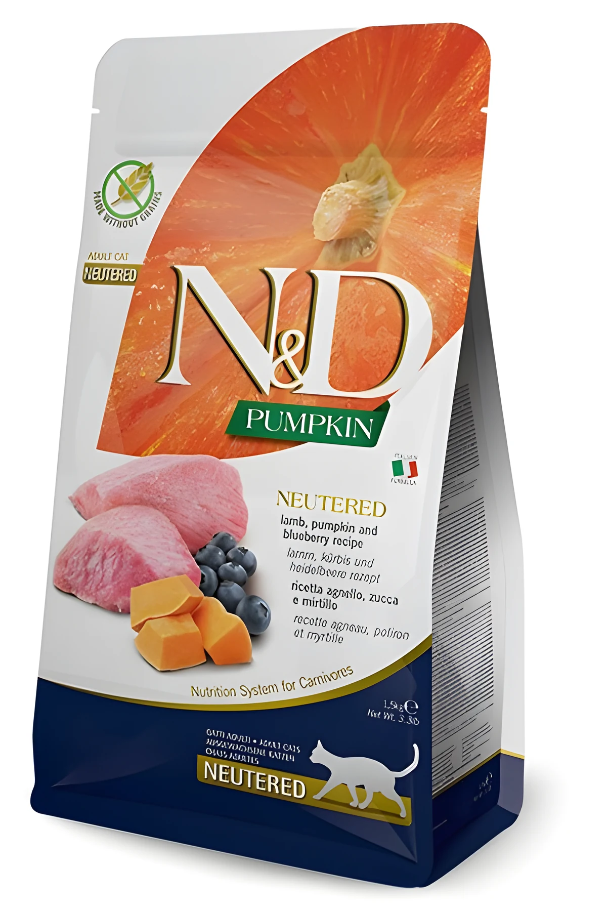 FARMINA N&D Pumpkin Cat Lamb&Blueberry Neutered 300g