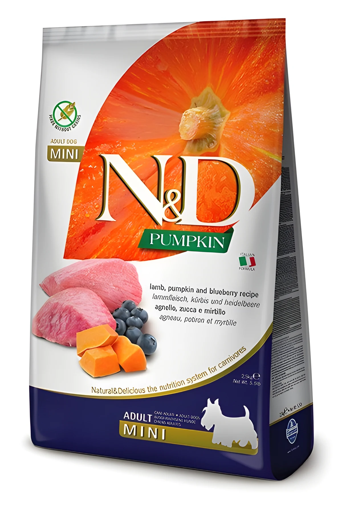 FARMINA N&D Pumpkin Lamb & Blueberry Adult Mini 2,5 kg