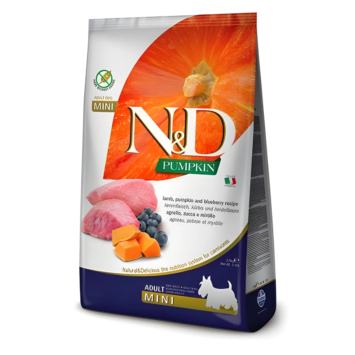 FARMINA N&D Pumpkin Lamb & Blueberry Adult Mini - sucha karma dla psa - 2.5 kg