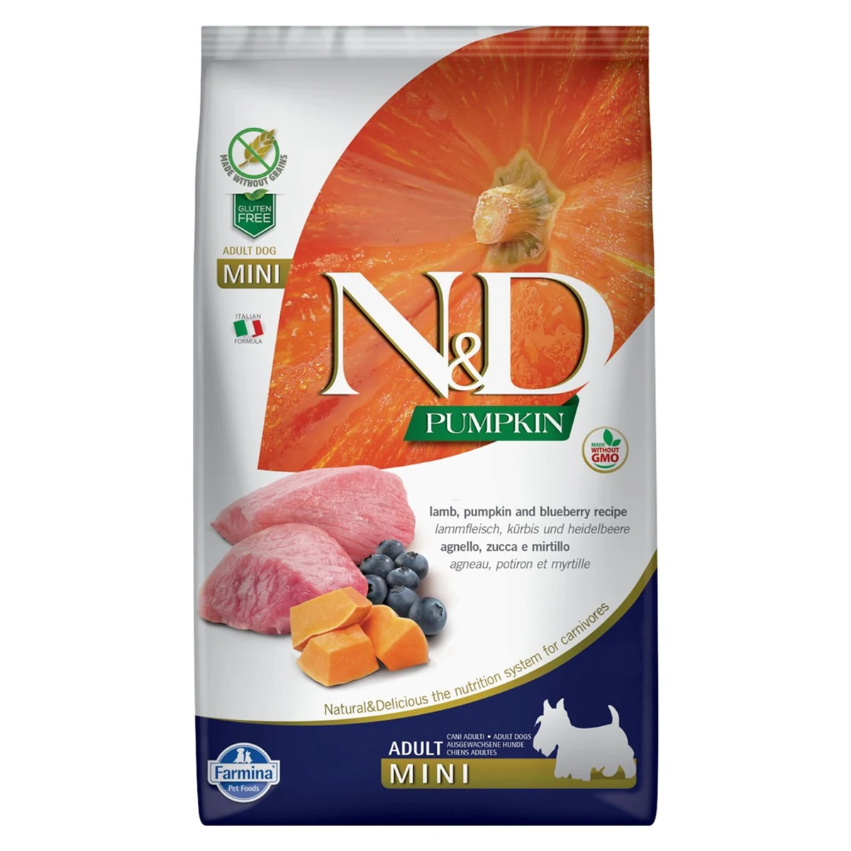 FARMINA N&D Pumpkin Lamb&Blueberry Mini Adult 7 kg