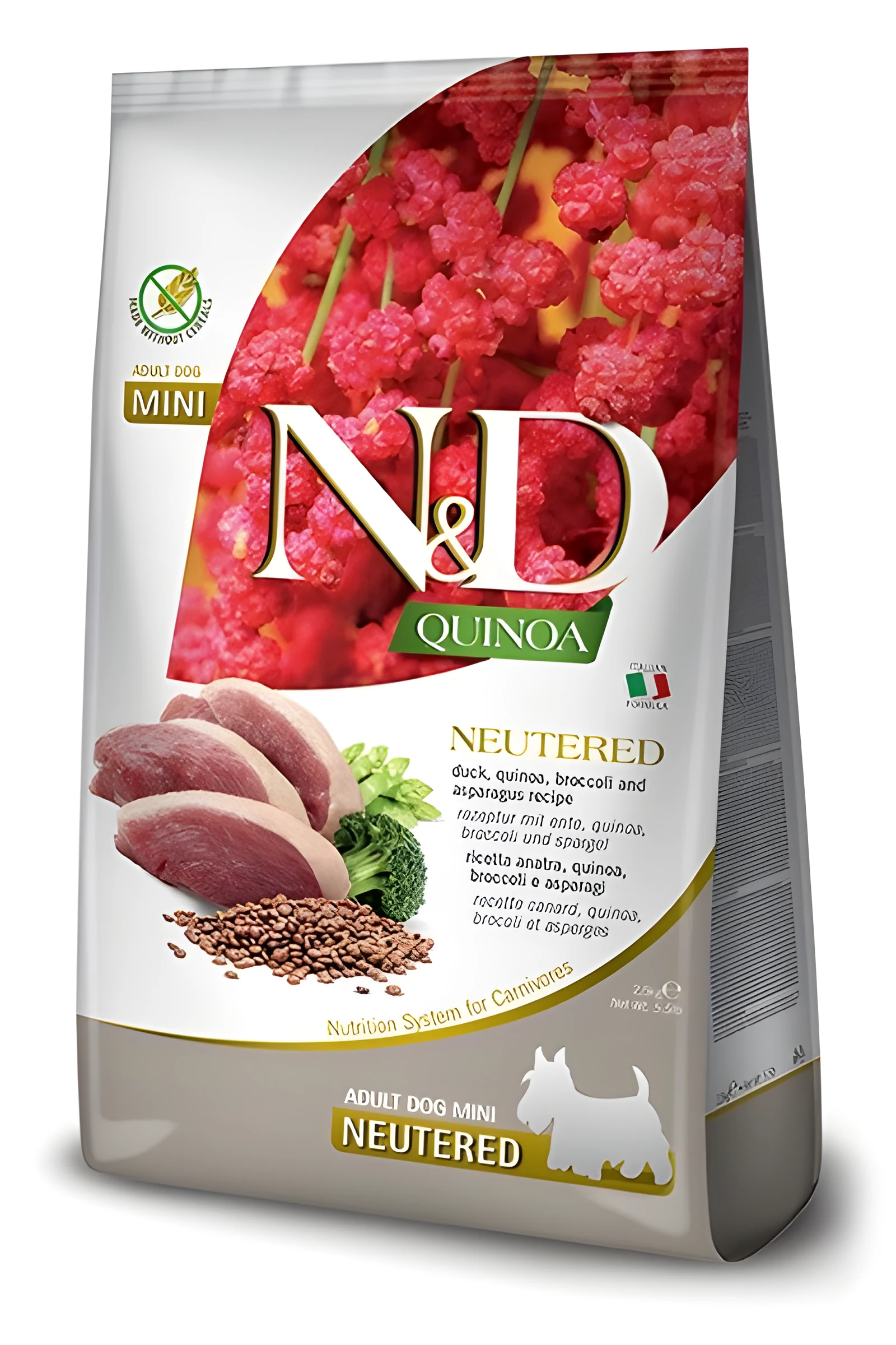 FARMINA N&D Quinoa Dog Duck, Broccoli, Asparagus Neutered Adult Mini - 2.5 kg — zdjęcie 1 z 2