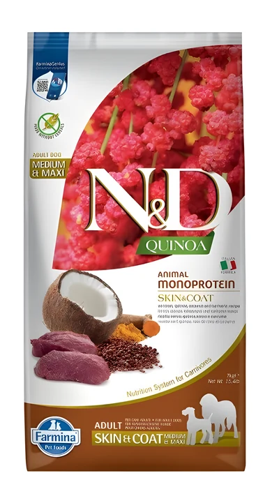 Karma sucha dla psa Farmina N&D Quinoa Skin & Coat z dziczyzną i kokosem 7kg
