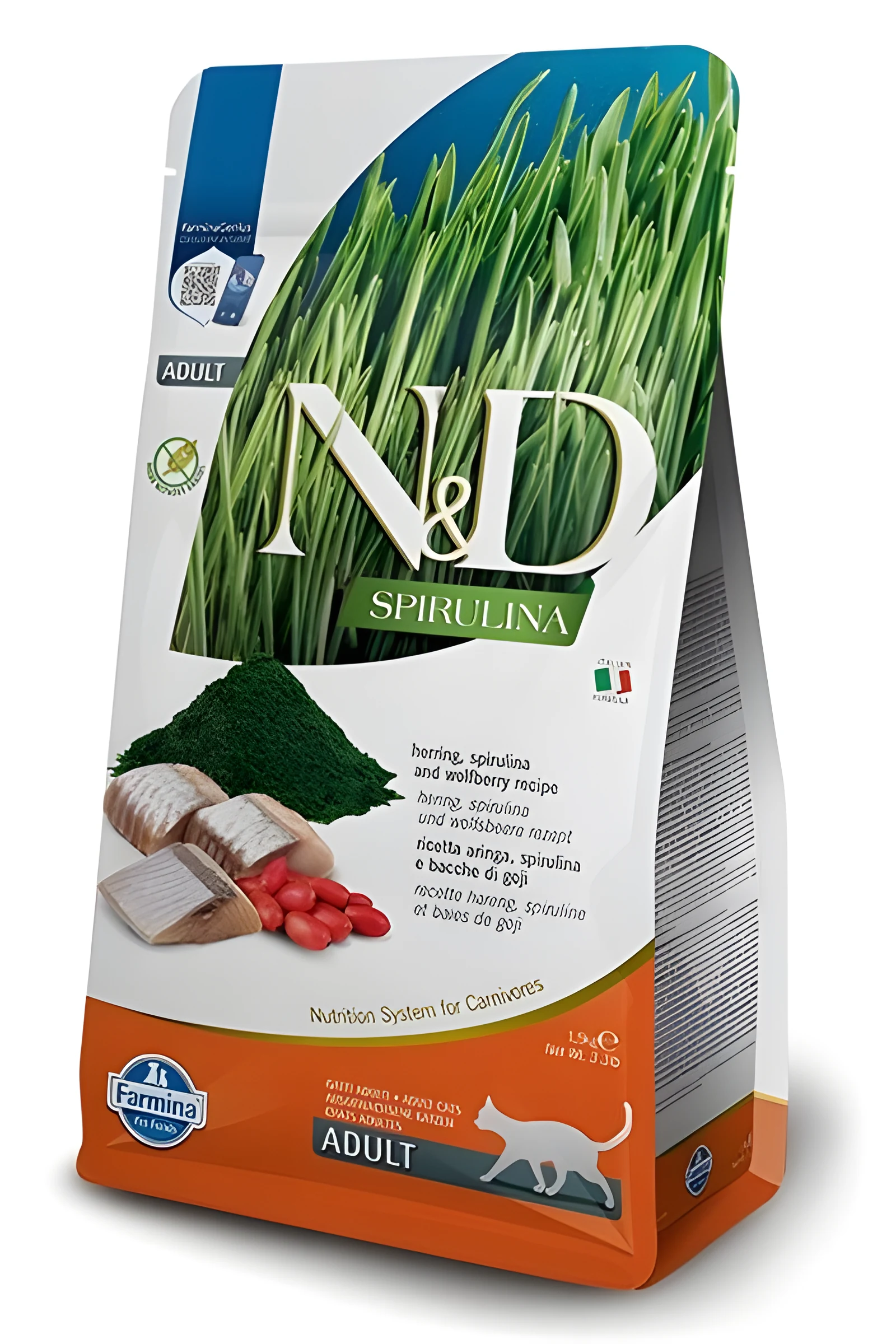 FARMINA N&D Spirulina Herring - Sucha Karma 1.5 kg — zdjęcie 1 z 3