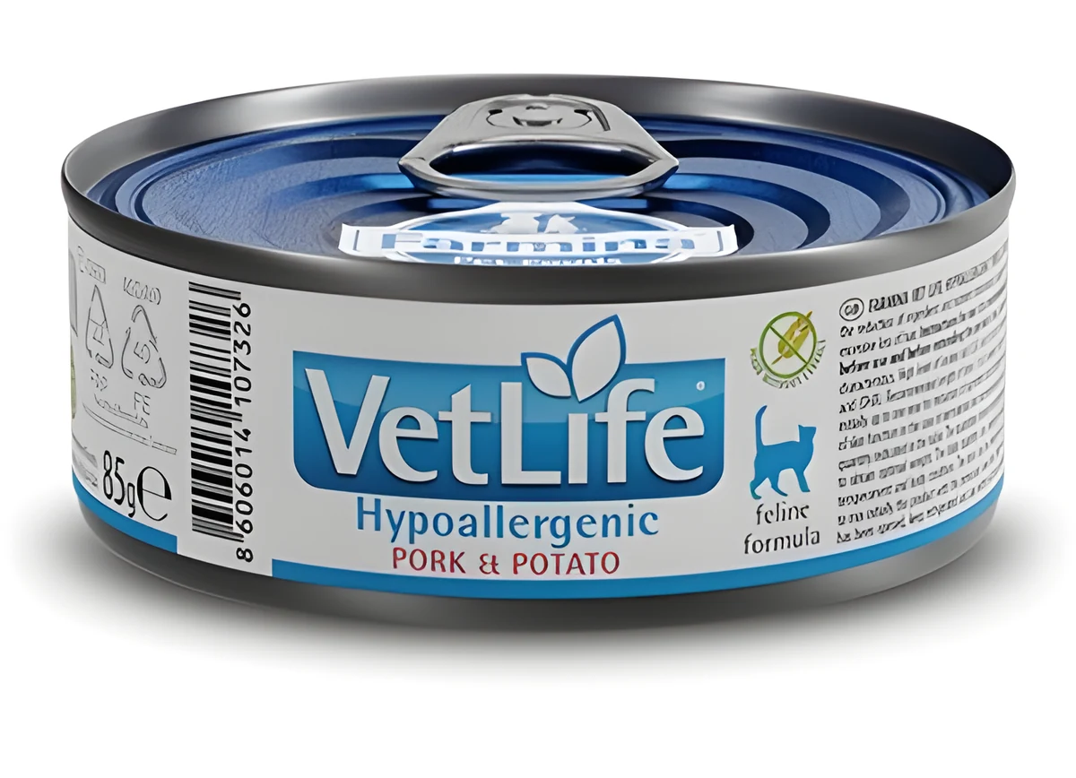 Karma mokra dla kota Farmina Vet Life Hypoallergenic - wieprzowina i ziemniaki, 85 g
