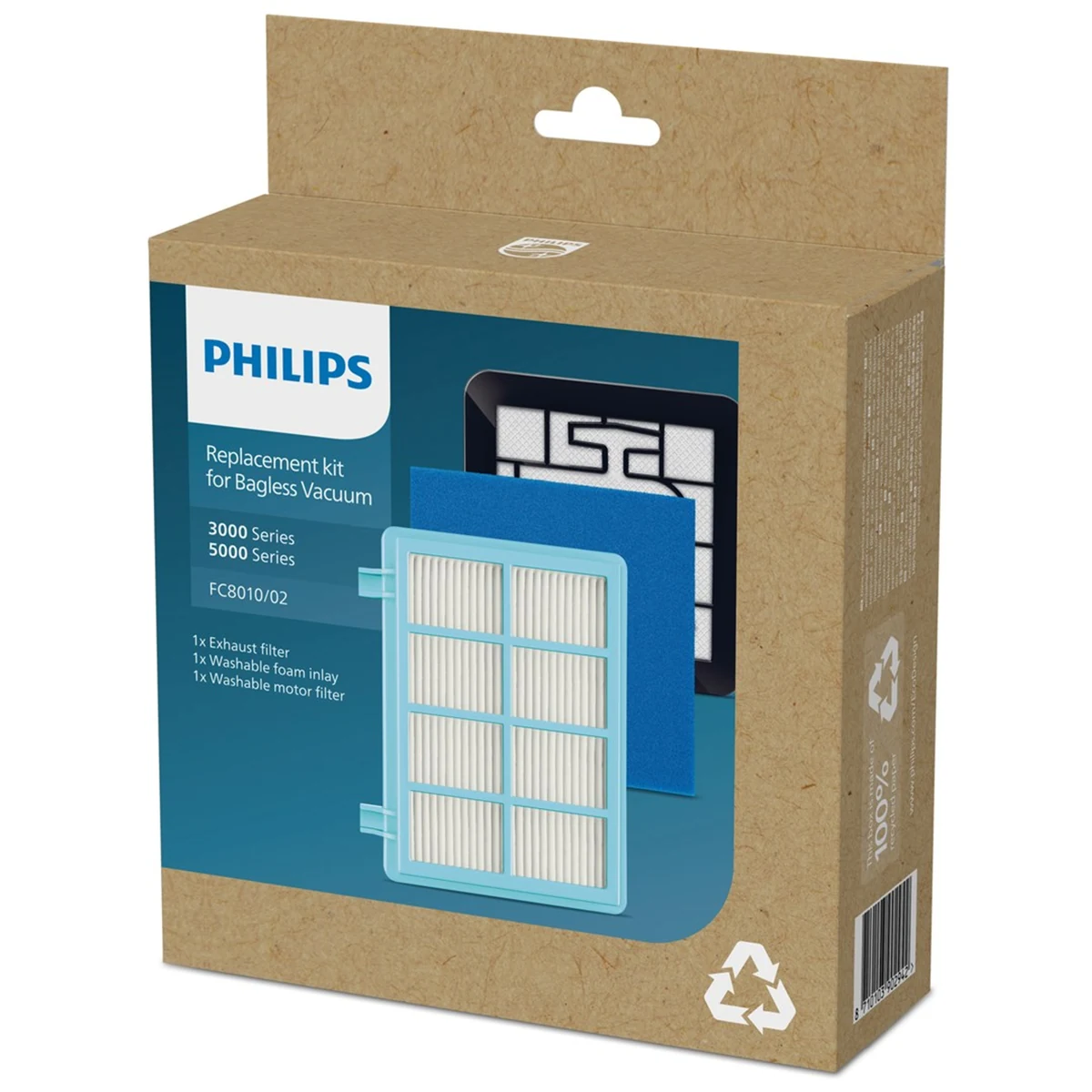 Filtr do odkurzacza PHILIPS FC 8010/02 - 3 sztuki