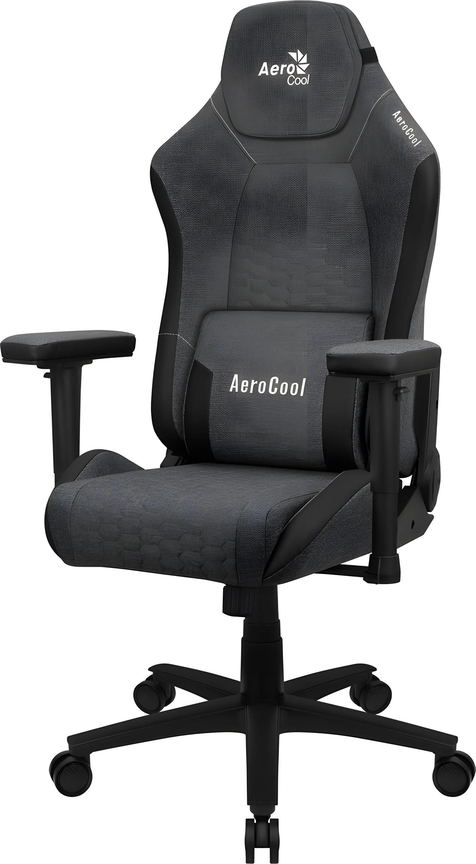 Fotel gamingowy AeroCool Crown AeroWeave, czarny - ergonomiczne siedzisko dla graczy — zdjęcie 1 z 7